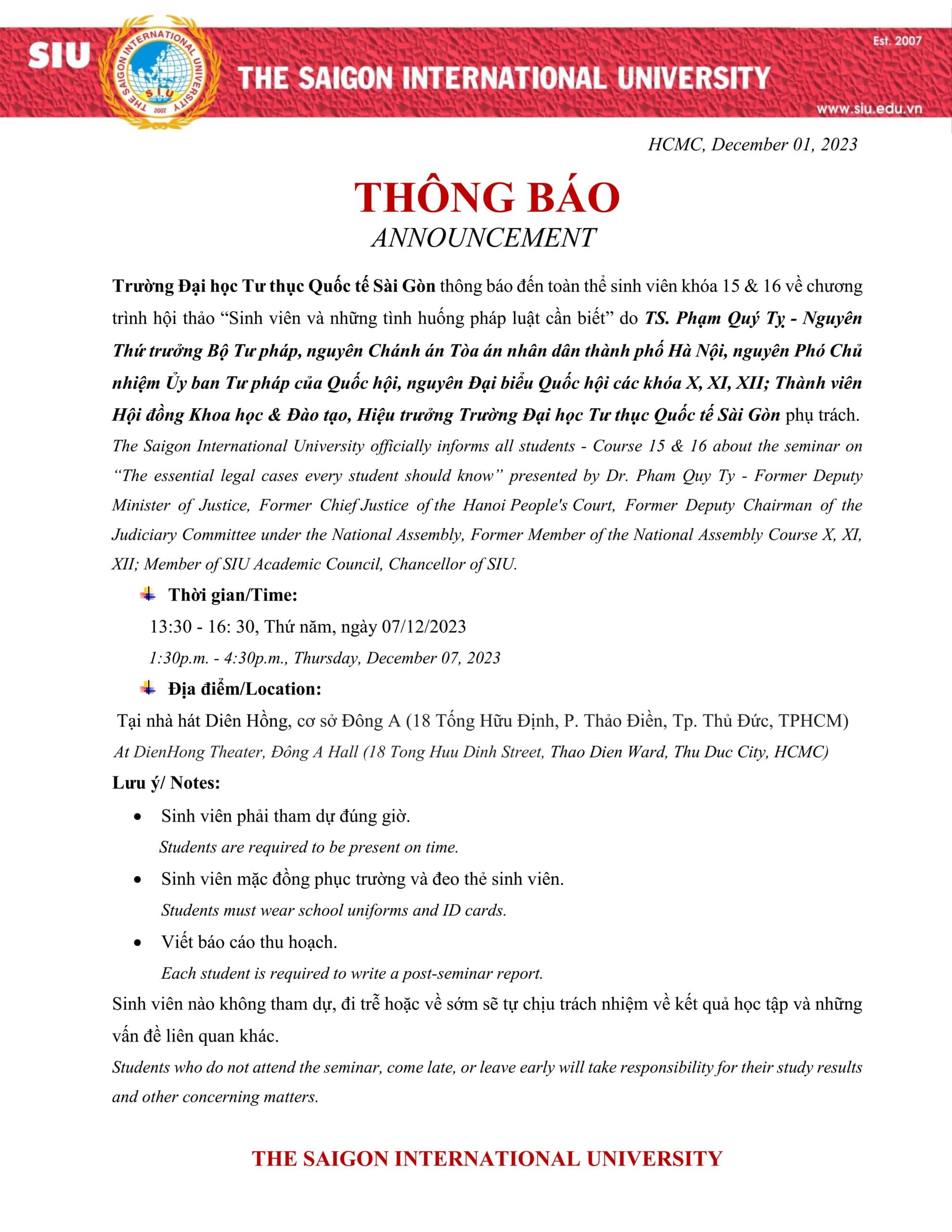 Hội thảo “Sinh viên và những tình huống pháp luật cần biết”